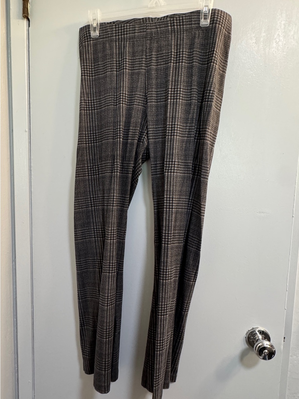 Plaid Stretch Boot Cut Leggings